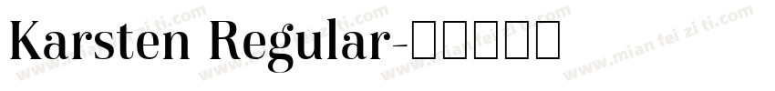 Karsten Regular字体转换